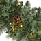 6ft. Pre-Lit White Warm LED White Mountain Pine & Pinecones Artificial Garland